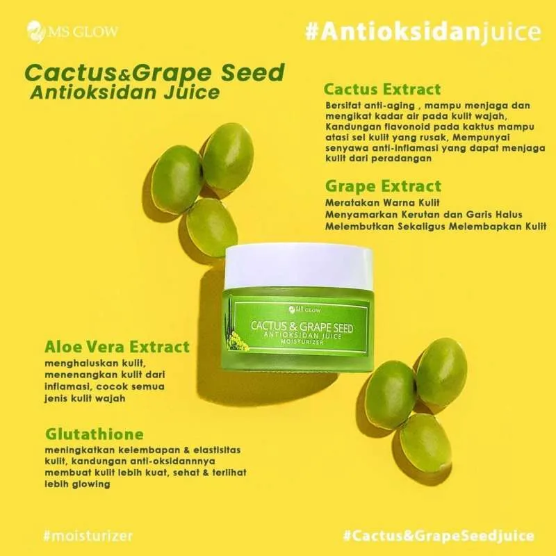 ms glow Cactus and Grape Seed Antioksidan Juice